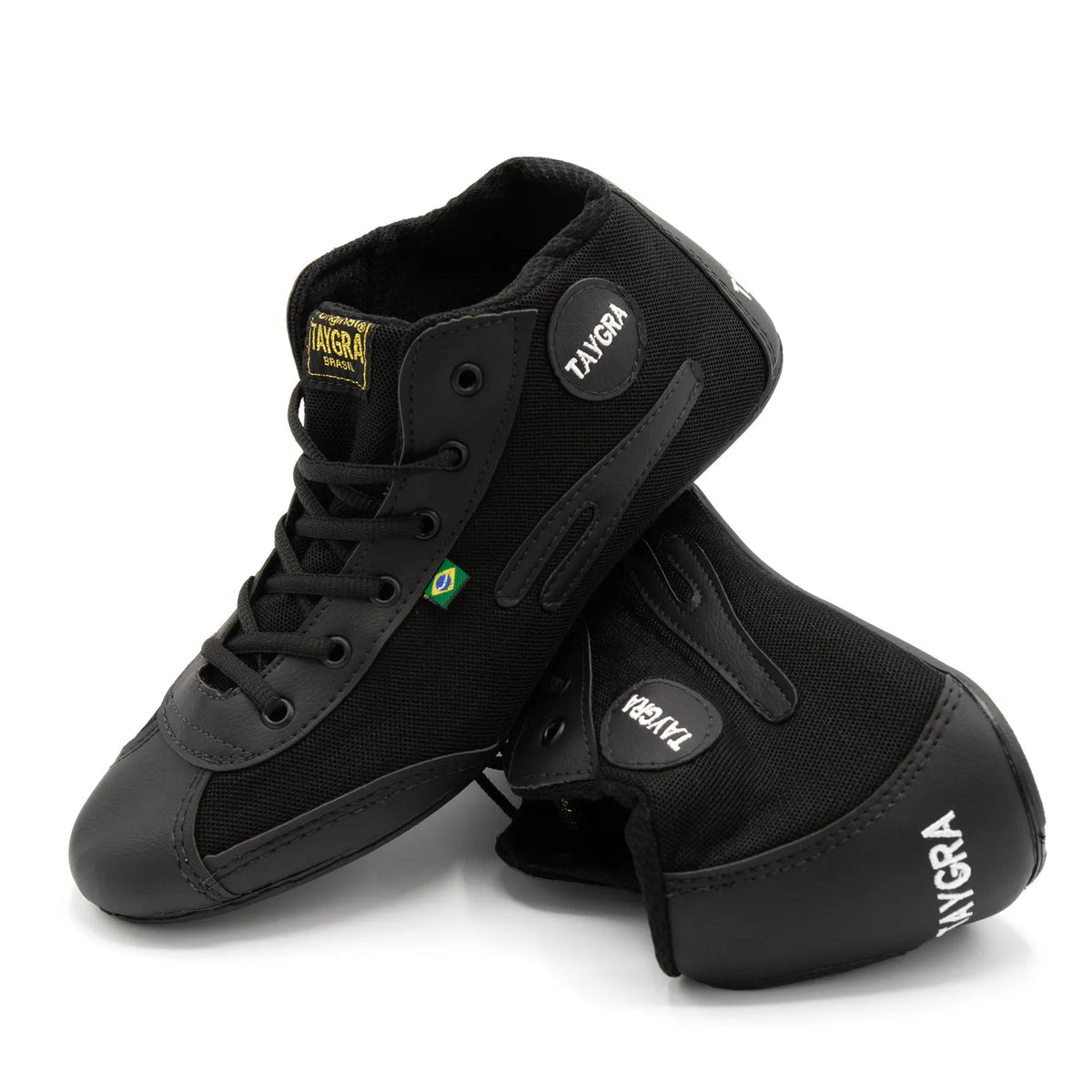 TAYGRA High Top Shoe Vegan Recycled Flexible Ethical Handmade Sneakers in Black