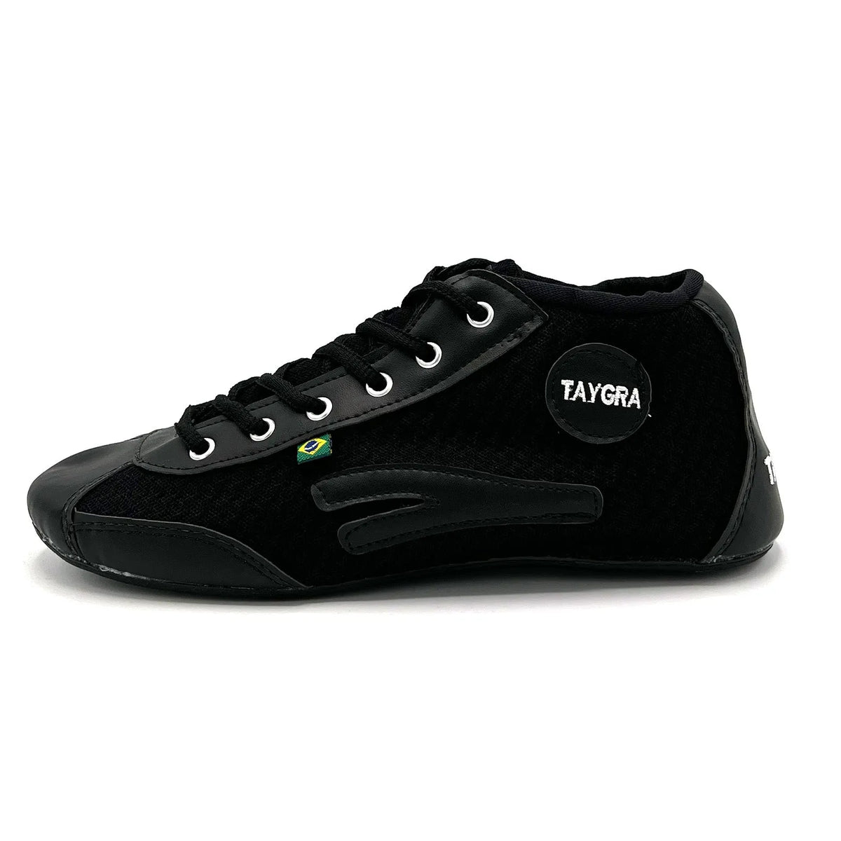 TAYGRA High Top Shoe Vegan Recycled Flexible Ethical Handmade Sneakers in Black