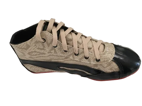 TAYGRA High Top Dance Shoe Comfy Flexible Ethical Handmade Eco Sneakers - Snakeskin