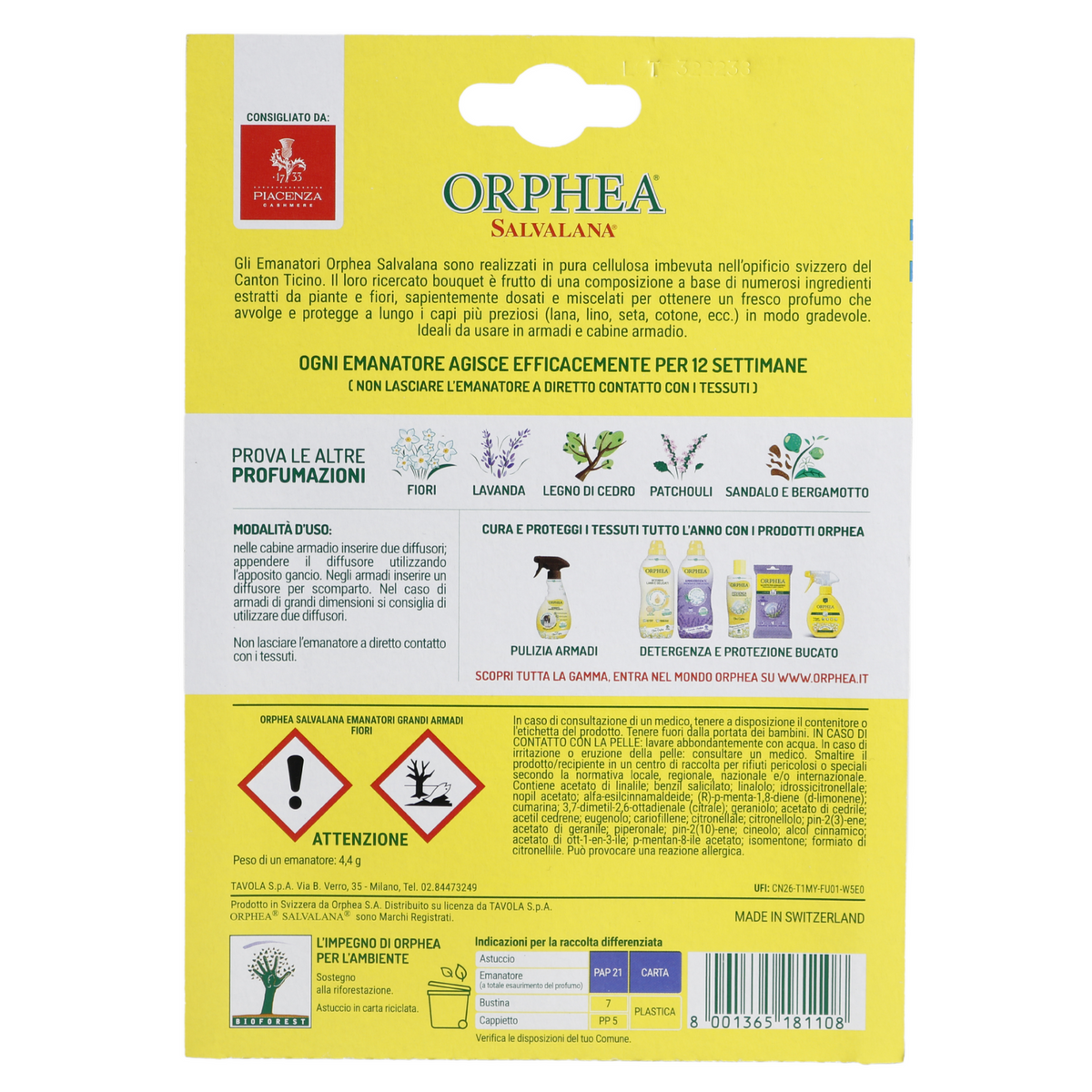 Orphea 2pcs Clothes Protector Flower Scented Natural Diffuser for Closet Wardrobe Hangers