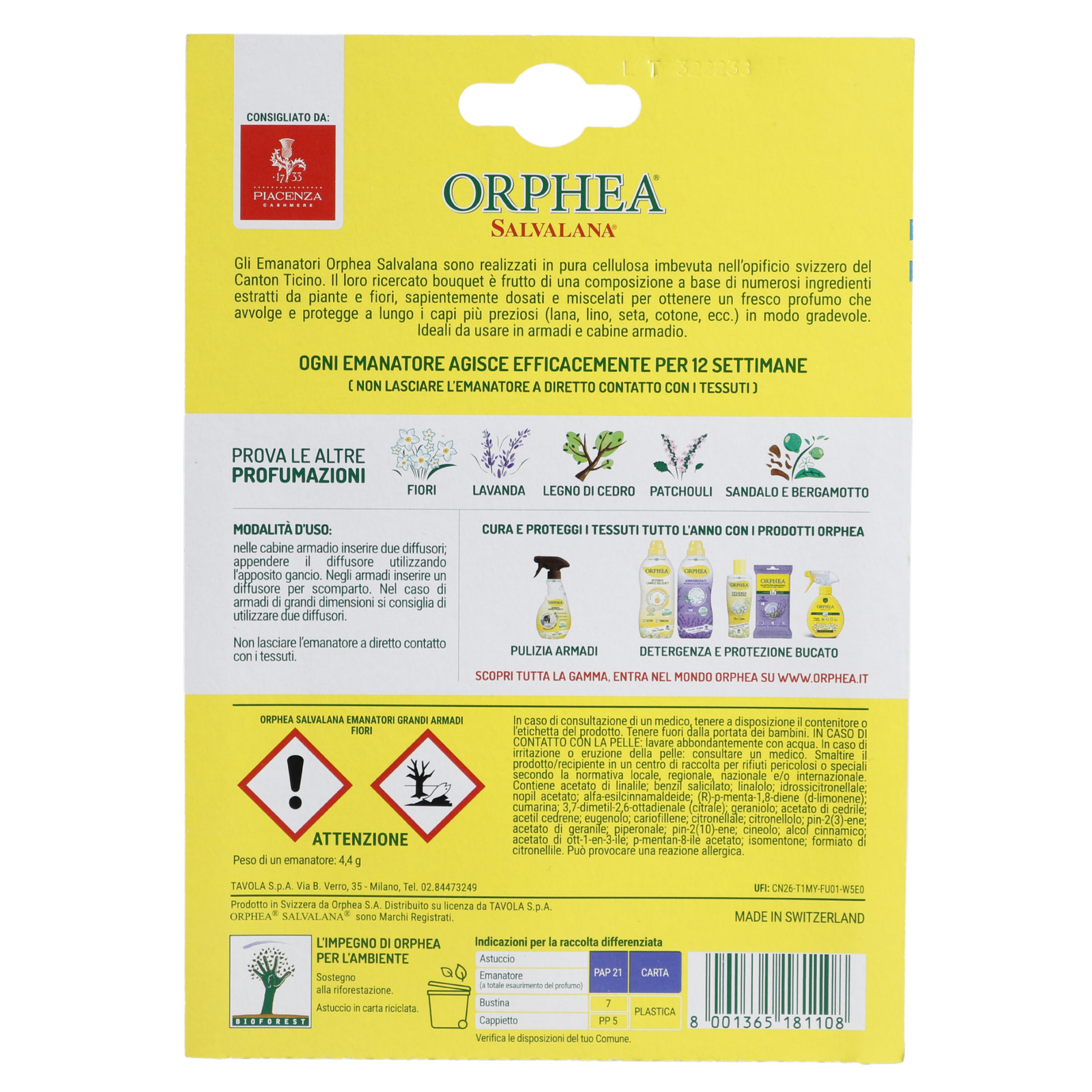 Orphea 2pcs Clothes Protector Flower Scented Natural Diffuser for Closet Wardrobe Hangers