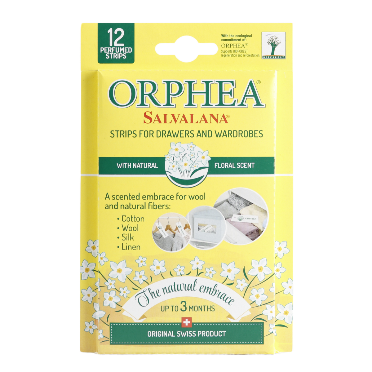 Orphea 12pcs Clothes Protector Natural Flower Floral Scented Strips for Drawers/Closets