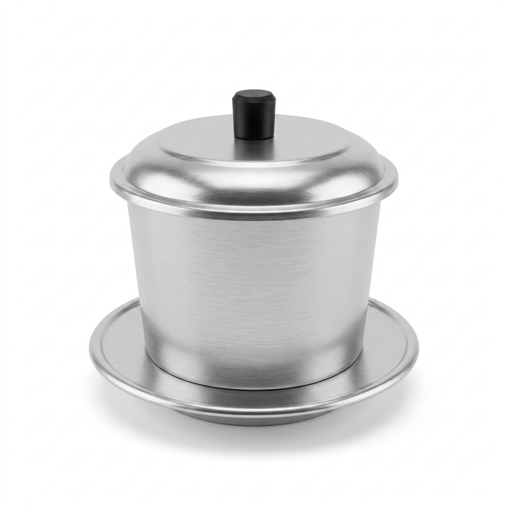 Aluminium Vietnam Vietnamese Coffee Simple Drip Filter Maker Infuser Home (Phin) - 13cm Diameter