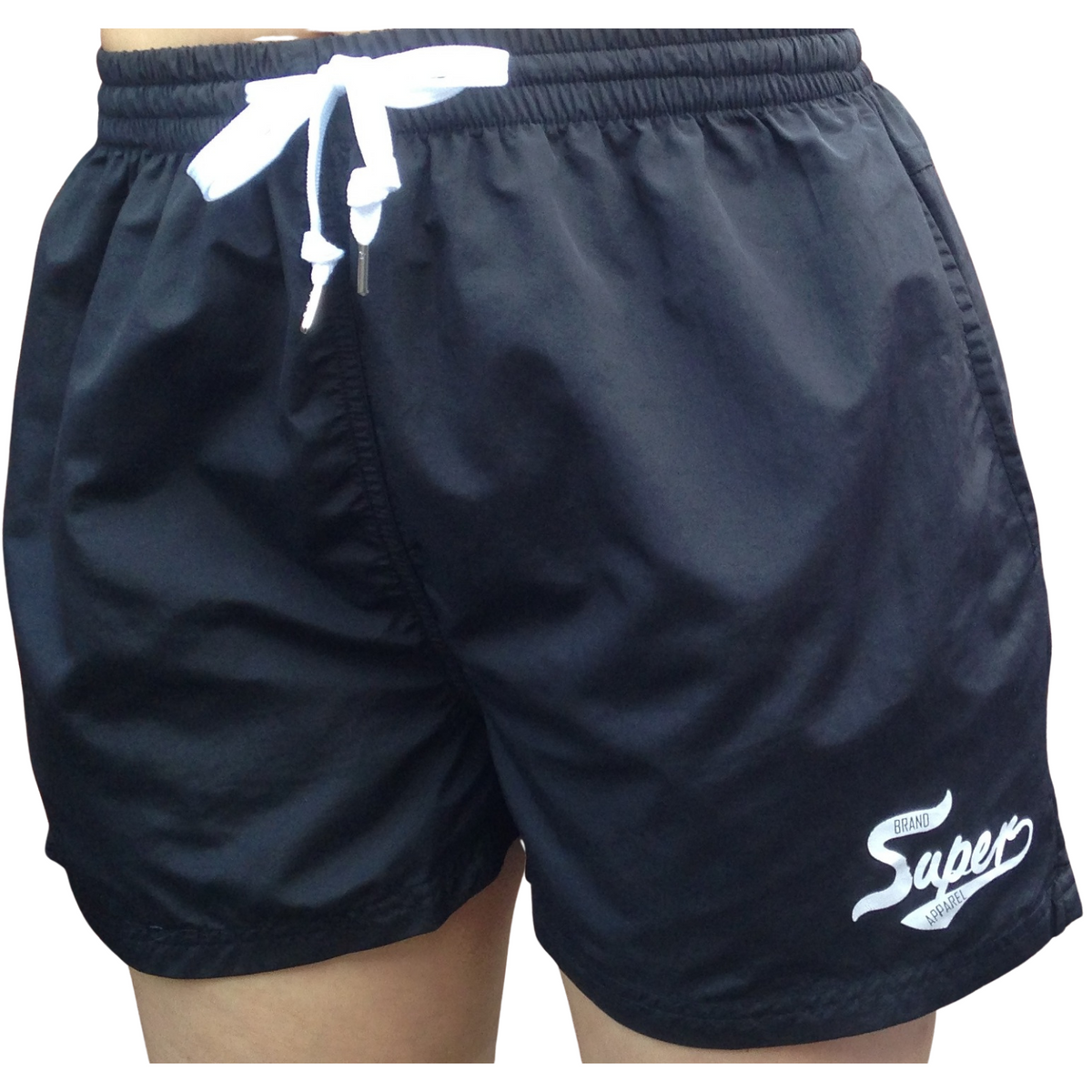 Ladies Board Shorts Beach Microfibre Swim Surf Bottoms - Black