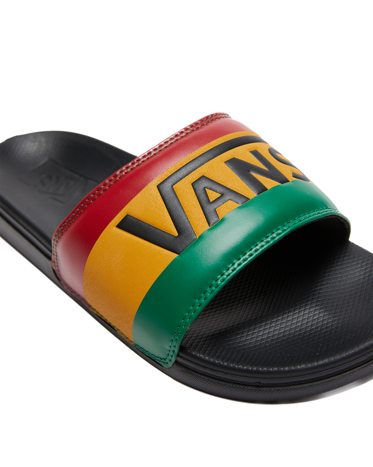 Vans La Costa Slide On Slides Flip Flops Bob Marley Reggae - Rasta Black