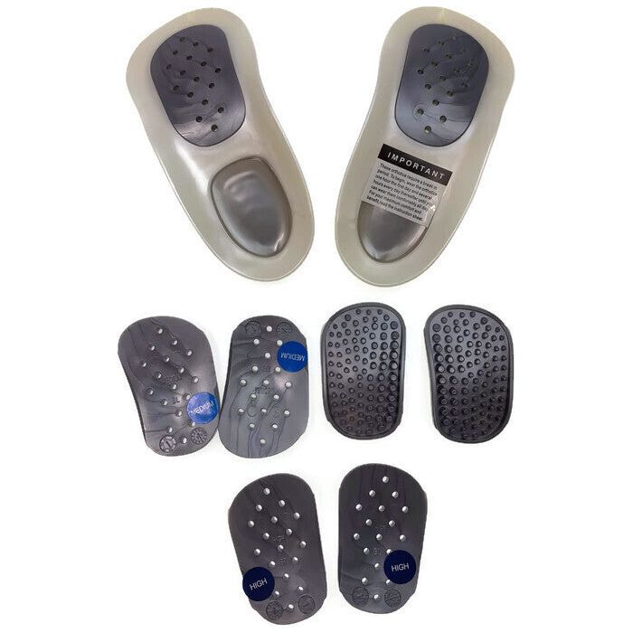 WALKFIT ORTHOTICS Insoles Walk Fit Foot Feet Support PLATINUM SILVER - I (Womens 13-13.5, Mens 12-12.5)