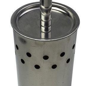 Toilet Brush Holder Metal Stainless Steel Bathroom Set Handle Round Cover Clean