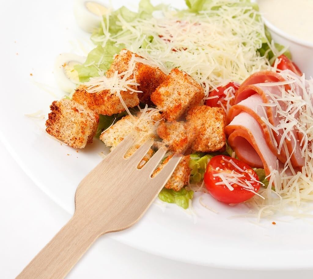 2400pcs Disposable Wooden Forks Eco Friendly Cutlery Extra Strong Bulk