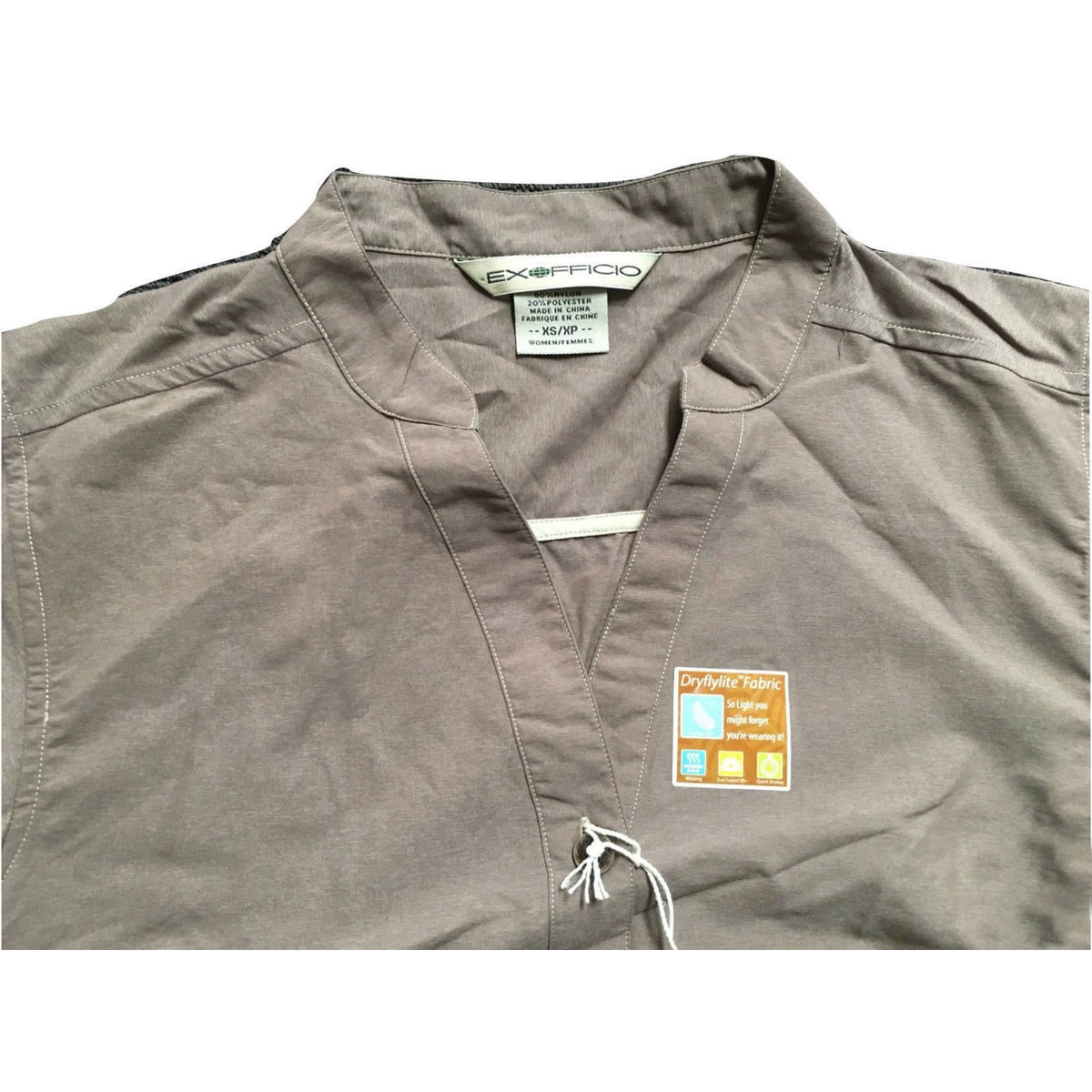 ExOfficio Dryflylite Top T Shirt Long Sleeve Womens T Shirt UV Protection in Acorn
