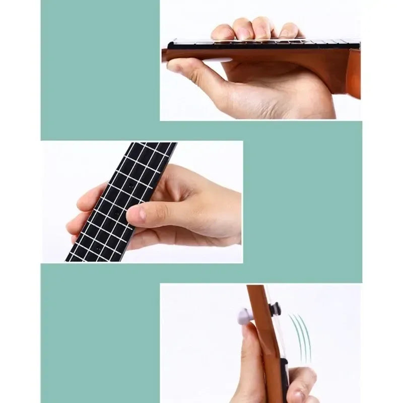 Playable Childrens 44cm Ukulele Toy Guitar w/ Nylon Strings for Beginners (Assorted Colours)