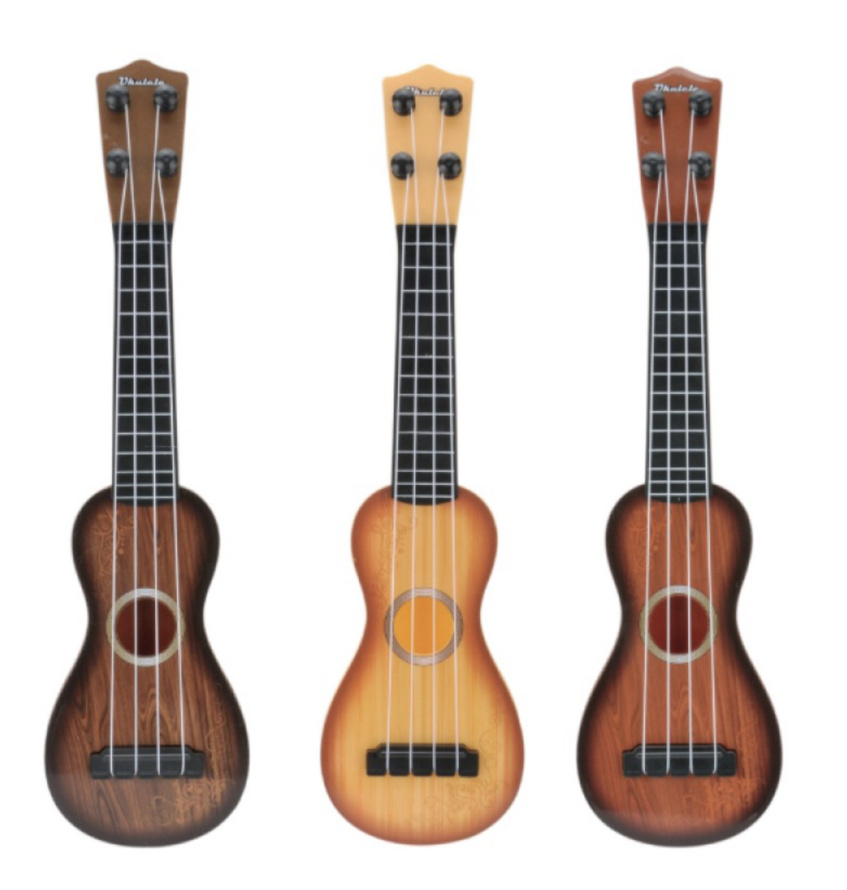 Playable Childrens 44cm Ukulele Toy Guitar w/ Nylon Strings for Beginners (Assorted Colours)