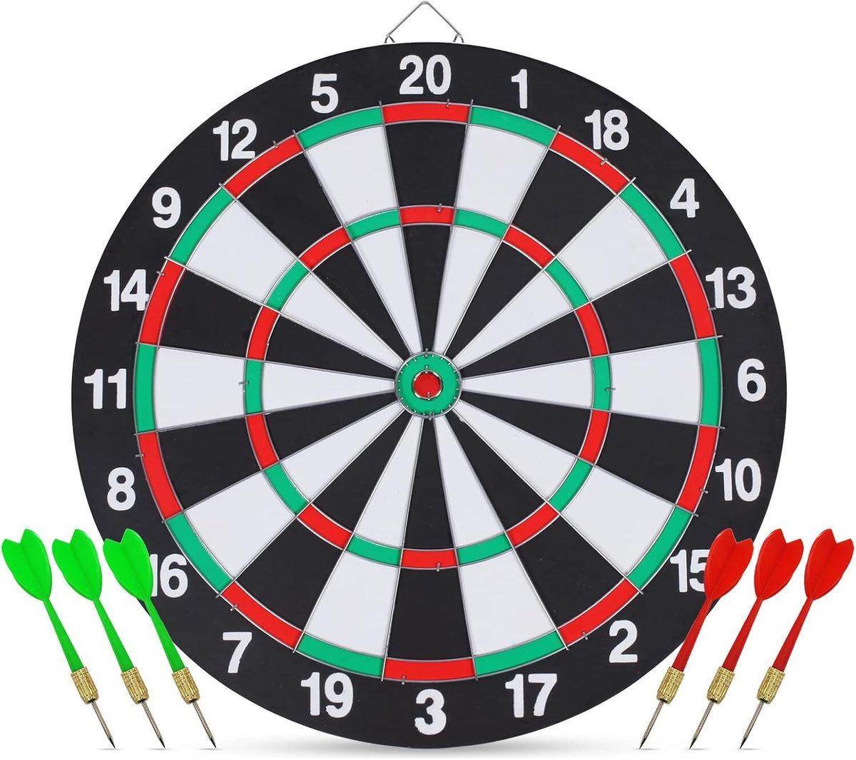 15&quot; Dartboard Dart Board with Steel Darts Professional Competition Party Game