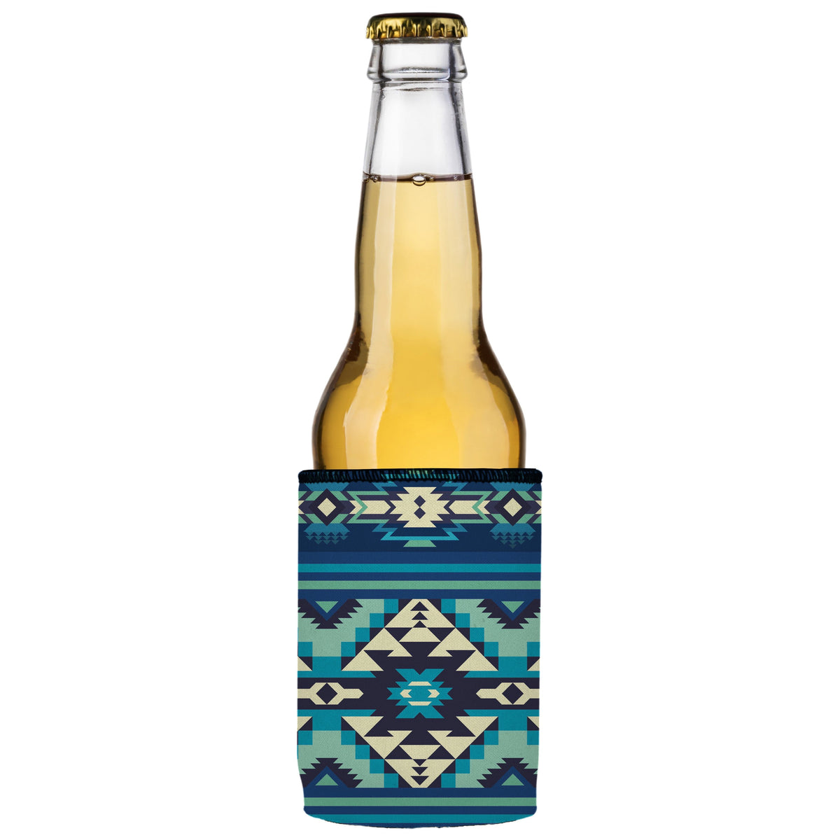 Blue Navajo Rug Stubby Cooler 2-Pack - Standard