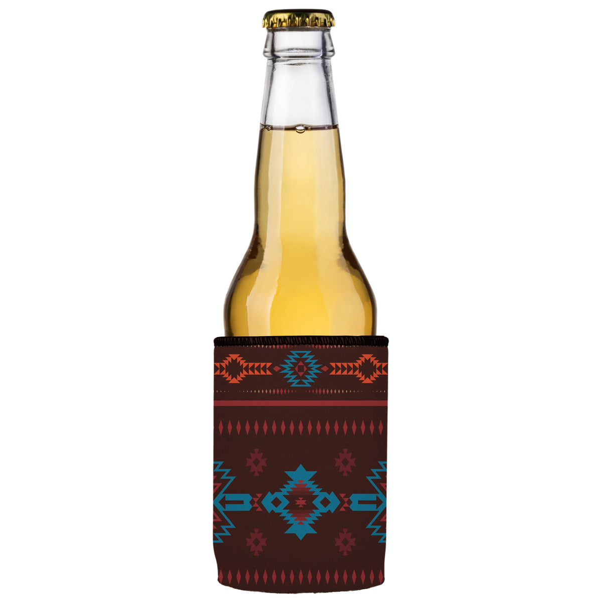 Brown Navajo Rug Stubby Cooler 2-Pack - Standard