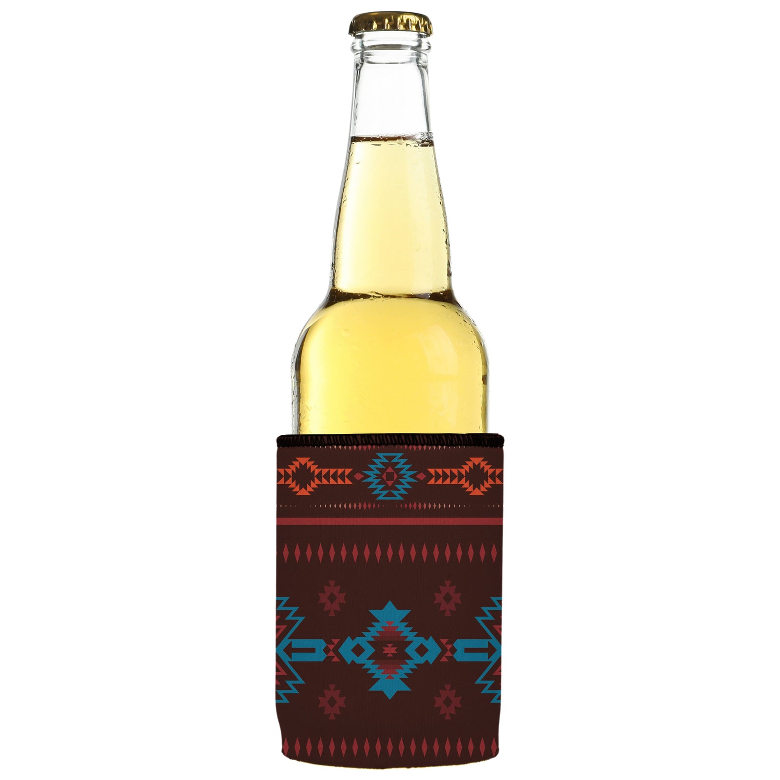 Brown Navajo Rug Stubby Cooler - Standard