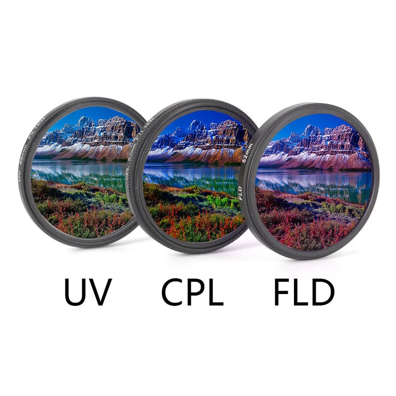 Hridz 3pcs UV CPL FLD Lens Filter Combo pack with Pouch for SLR Camera Colour Lens UV Filter - 62mm