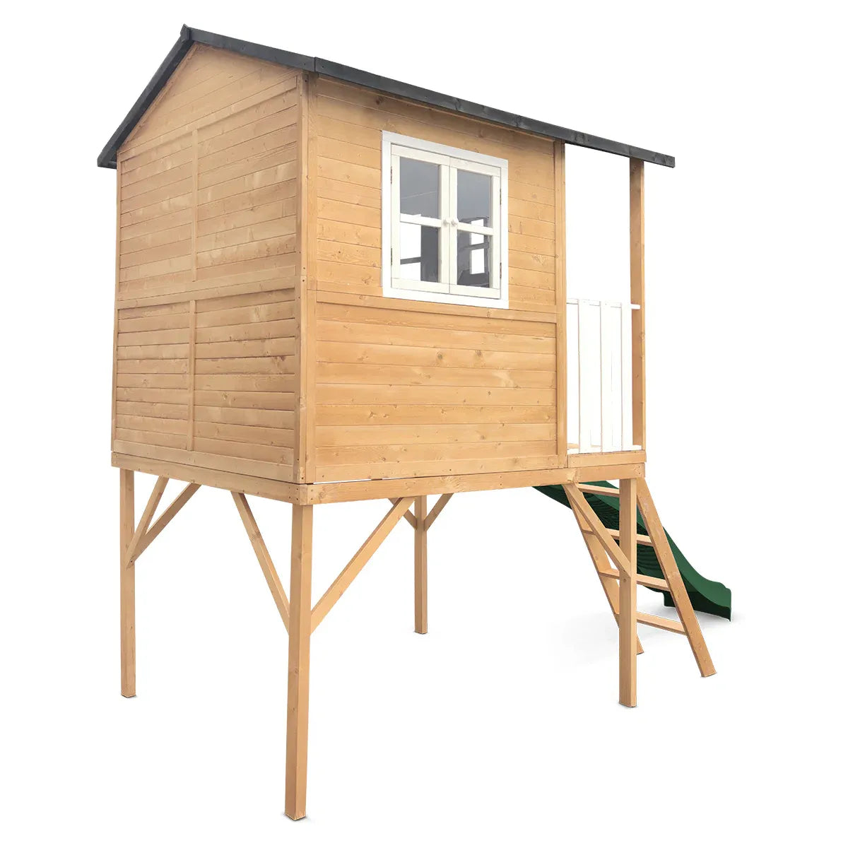 Lifespan Kids Burleigh Cubby House with 2.2m Slide (Green)