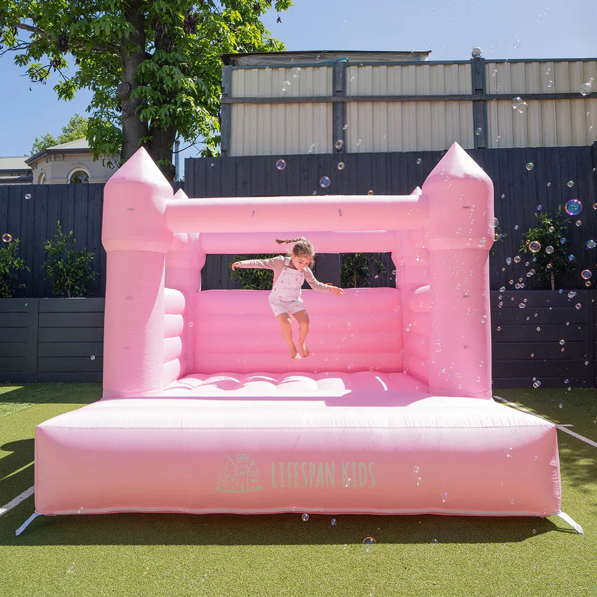 Lifespan Kids Palace Jumping Castle - Pastel Pink