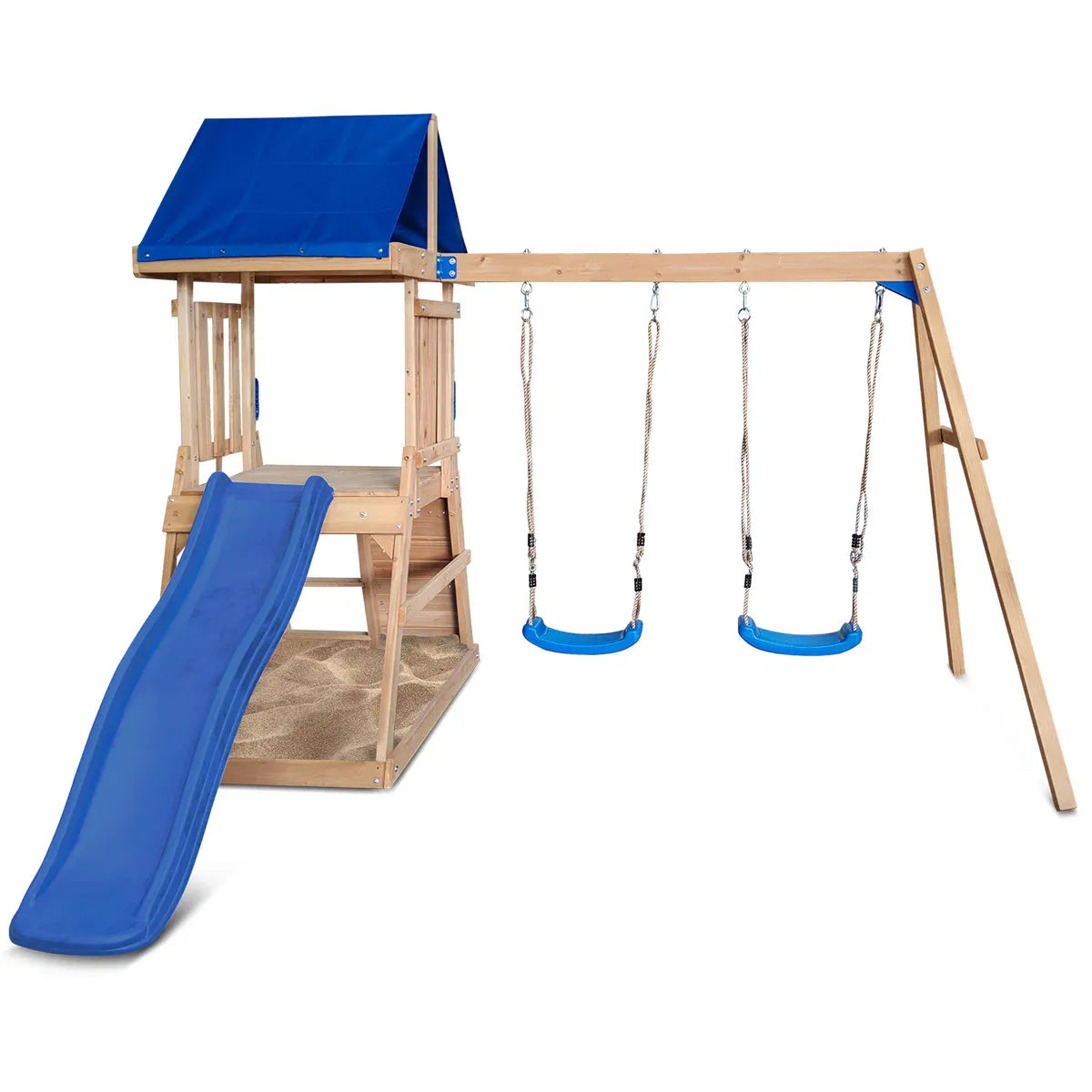 Lifespan Kids Hazelbrook Swing Set &amp; Play Centre with 1.8m Slide (Blue)
