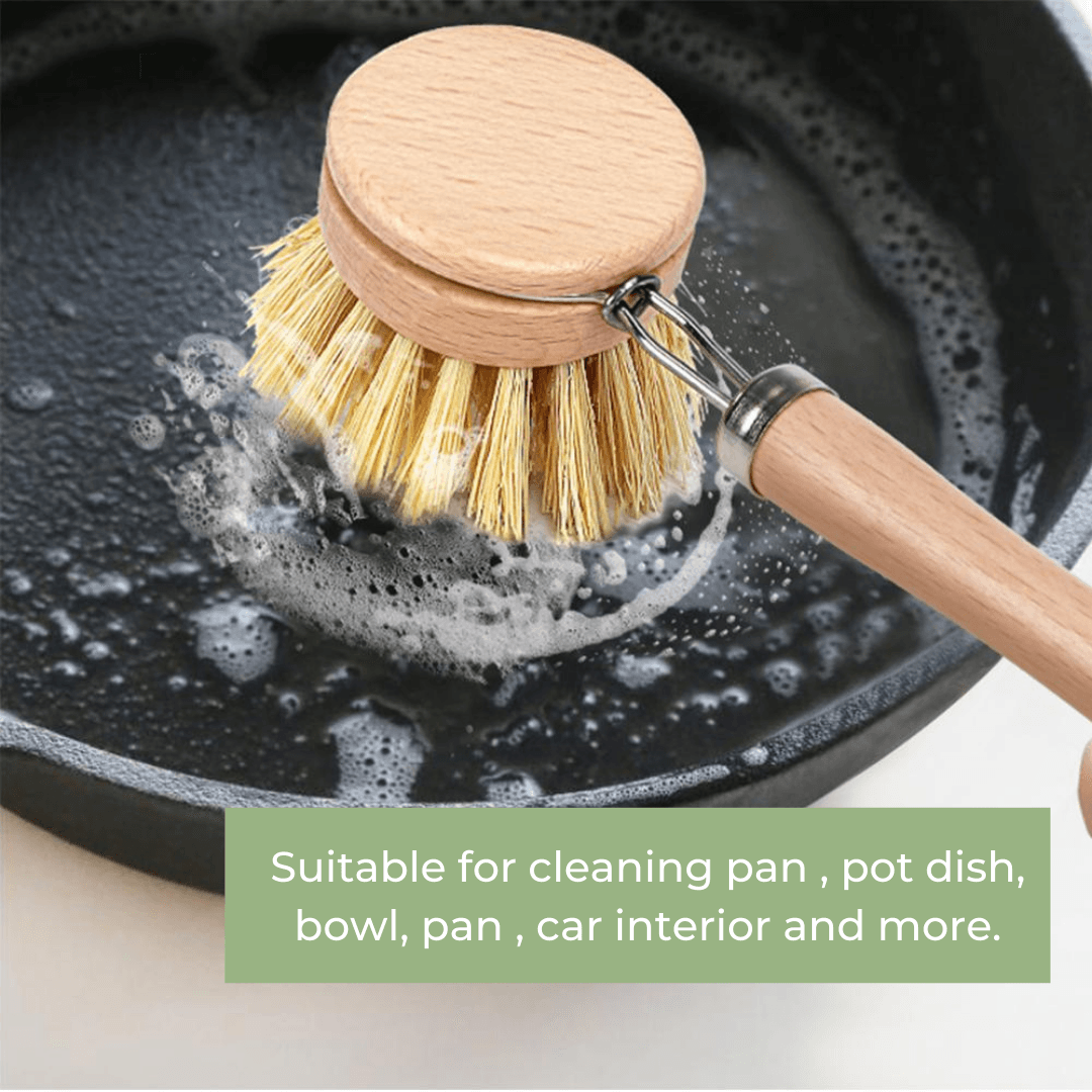 Bamboo Dishwashing Brush | Eco Dish Brush with replaceable head