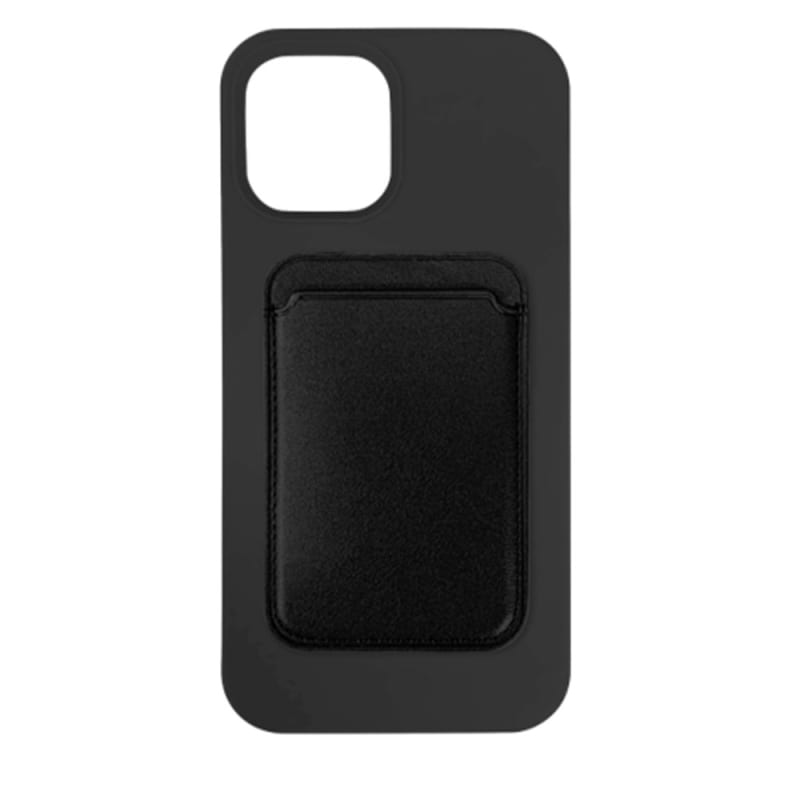 Cleanskin Silicon Case with Magnetic Card Holder for iPhone 13 (6.1&quot;) - Black