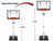 Portable Basketball Hoop Stand System Height Adjustable Net Ring Kids Junior
