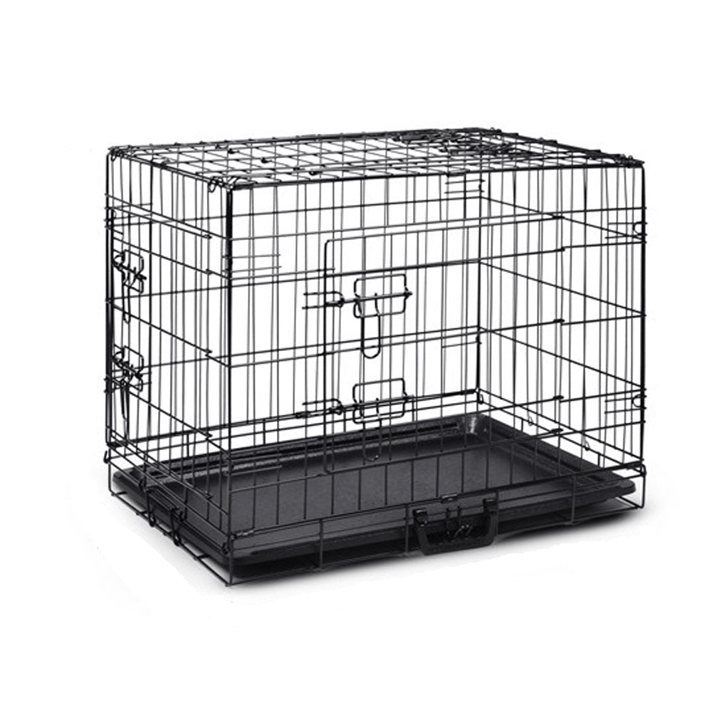 30&quot; Portable Pet Dog Cage Collapsible Metal Crate Kennel