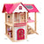 Wooden DIY Dolls Doll House 3 Level Kids Pretend Play Toys Full Furniture Set