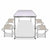 Portable Folding Picnic Camping Set BBQ Party Aluminium Table 4 Foldable Chairs