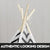 Giant Cotton Canvas Kids Teepee Wigwam Children Pretend Play Tent Indoor Outdoor Party - black