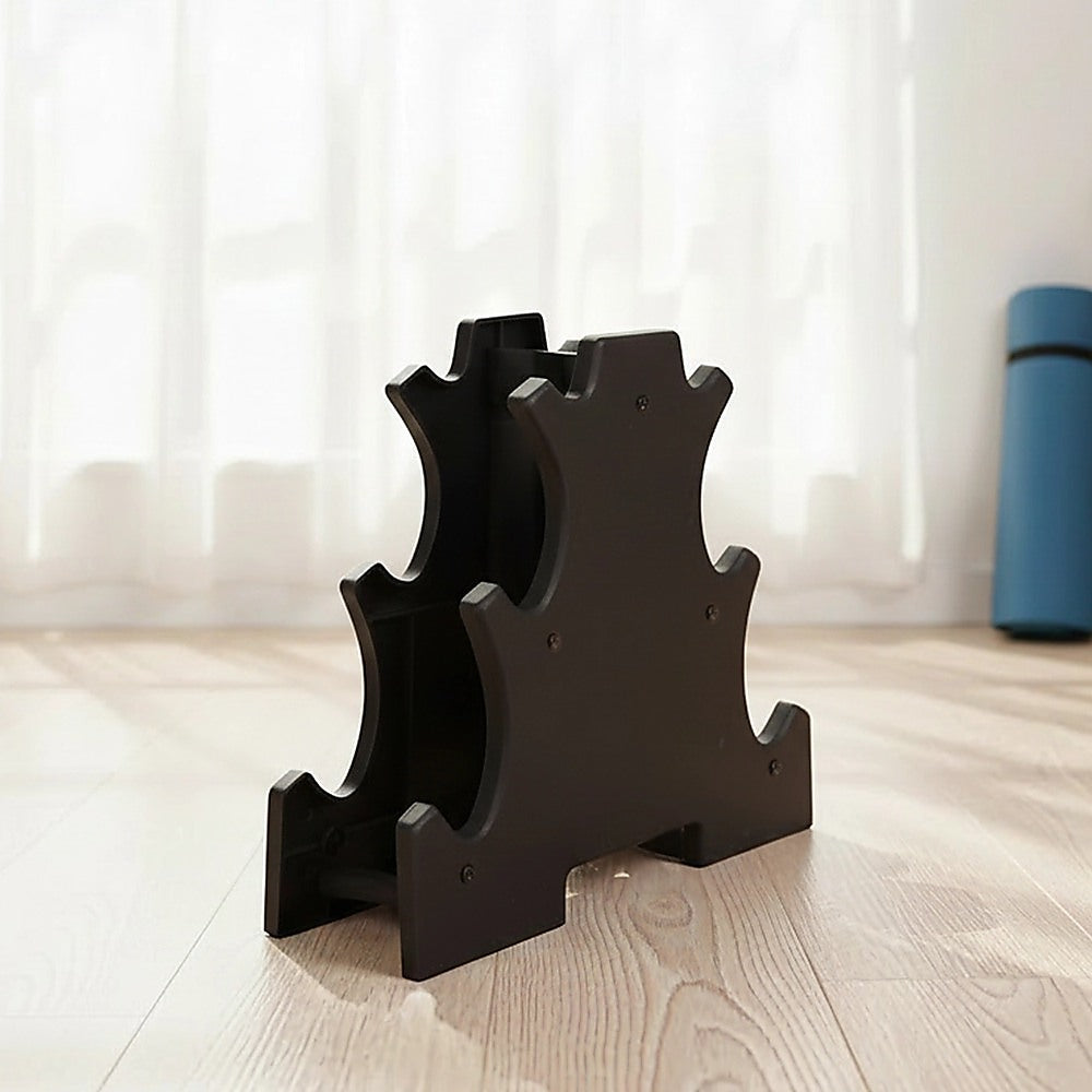 6-Piece Dumbbell Set with Rack