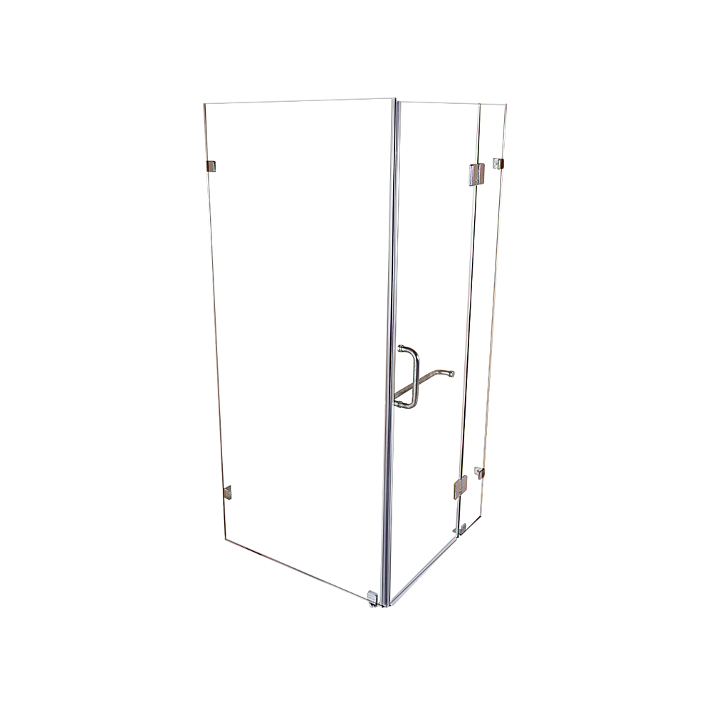 1000 x 700mm Frameless 10mm Glass Shower Screen By Della Francesca