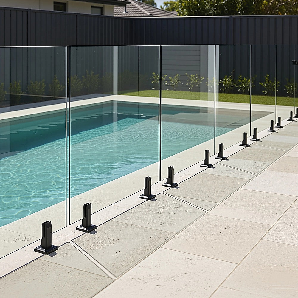 Balustrade Black Glass Clamp 304 Stainless Spigot Pool Fencing Fence