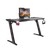 LED Gaming Desk Computer Table with Cup Holder Headphone Hook Cable Hole