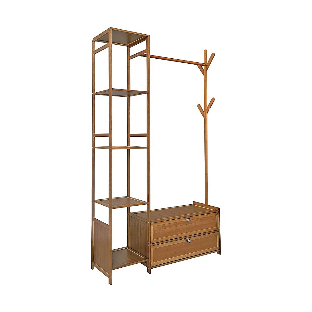 165x100cm Clothes Rack Stand Storage Shelves Modern Coat Tree