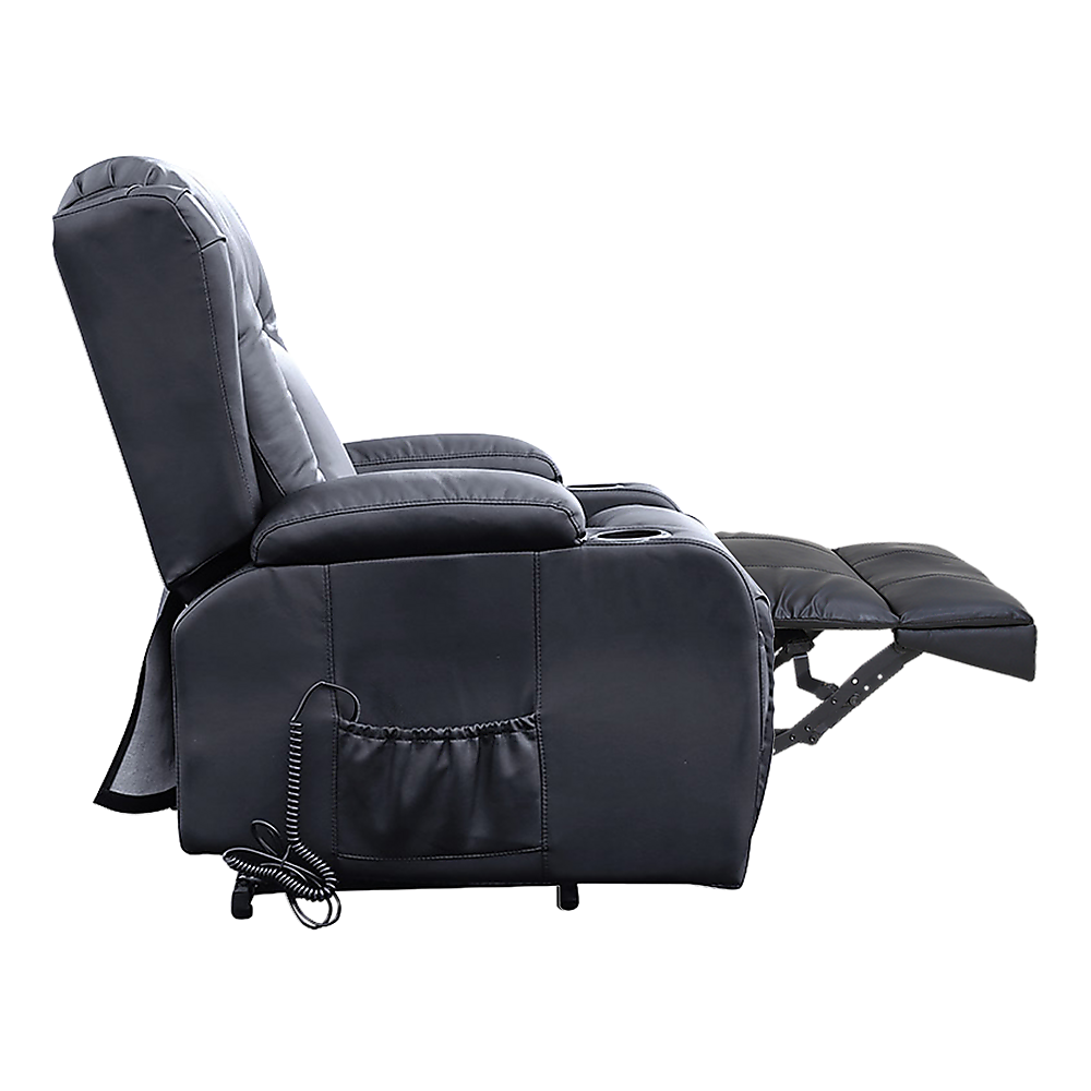 Lift Heated Leather Recliner Electric Massage Chair with USB port