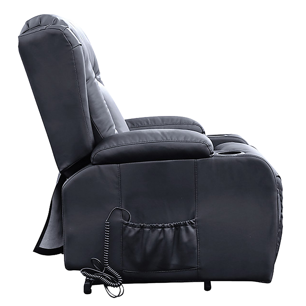 Lift Heated Leather Recliner Electric Massage Chair with USB port