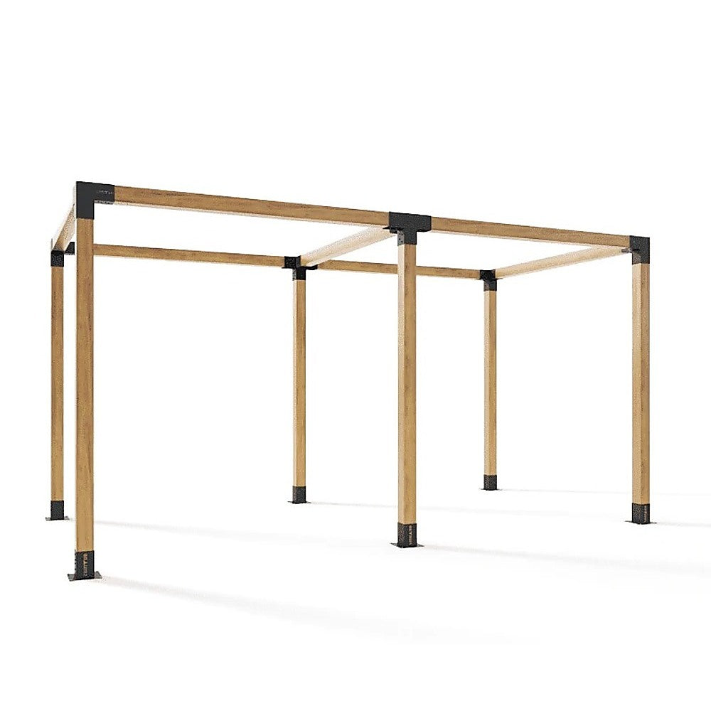 Roof Pergola Gazebo Shed Matte Black Steel Brackets and Coffee Screen DIY Kits