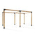 Roof Pergola Gazebo Shed Matte Black Steel Brackets and Coffee Screen DIY Kits
