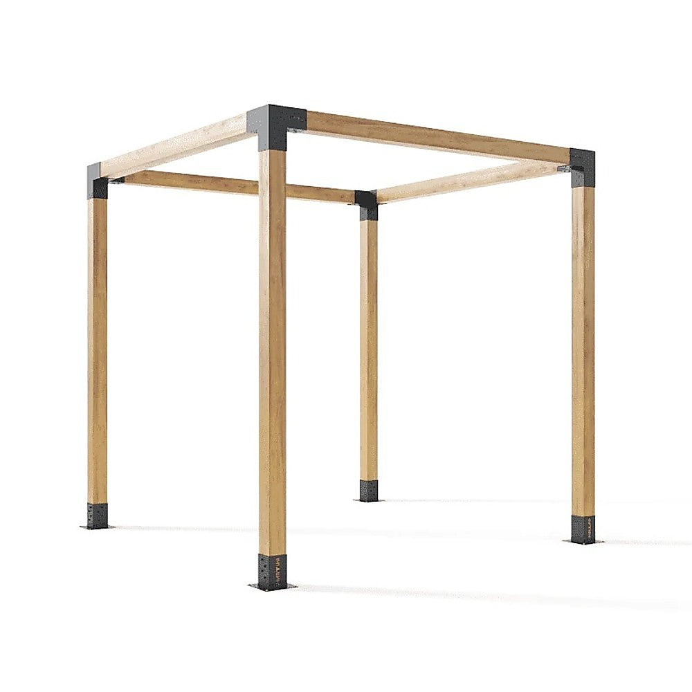 Roof Pergola Gazebo Shed Matte Black Steel Brackets and Coffee Screen DIY Kits