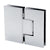 90cm Frameless Glass Bath Screen with Stainless Steel Brackets - Chrome