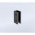 120cm Frameless Glass Bath Screen with Stainless Steel Brackets - Black