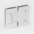 100cm Frameless Glass Bath Screen with Channel and Stainless Steel Hinges- White