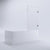90cm Frameless Swing Bath Screen with Brushed Gunmetal Hardware