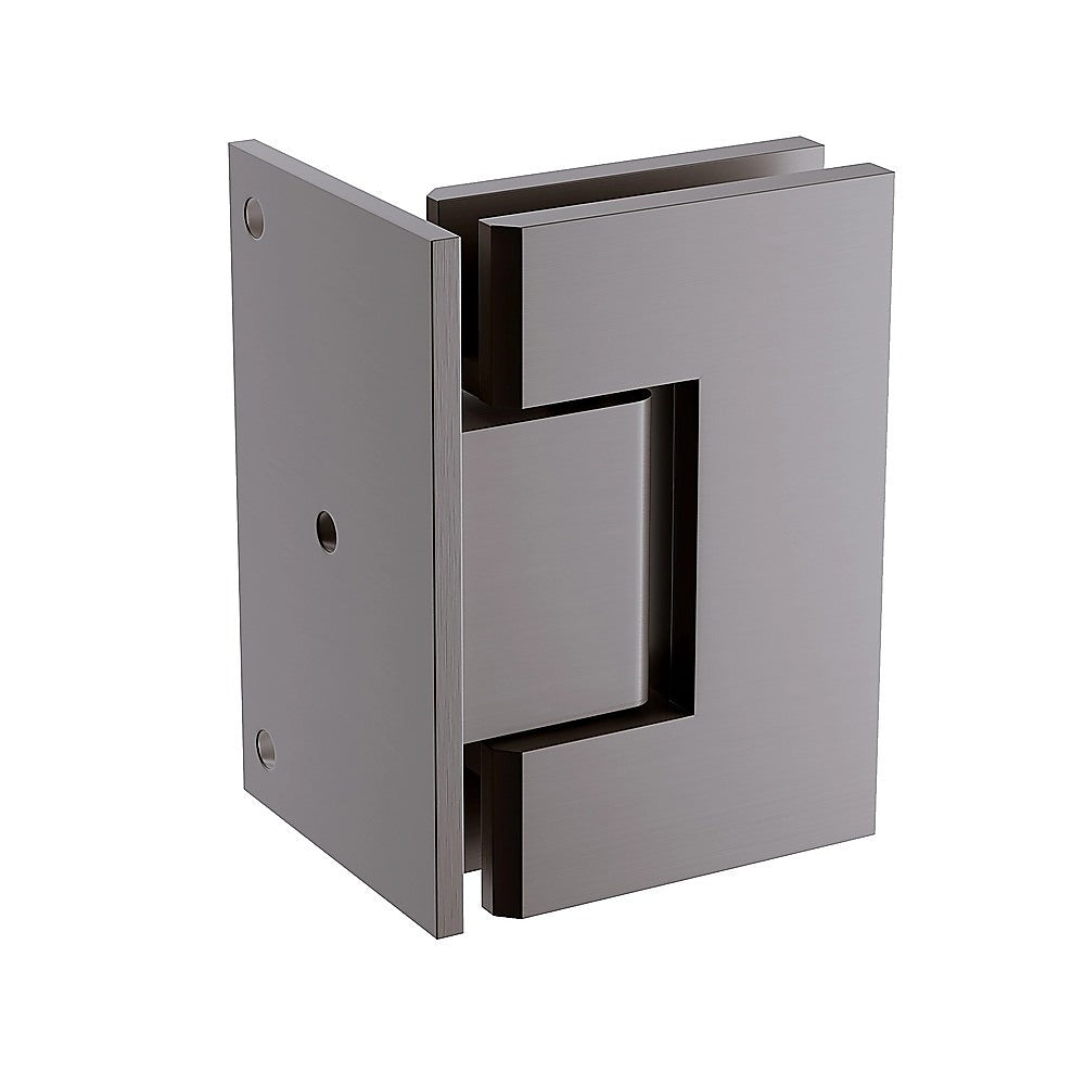 90cm Frameless Swing Bath Screen with Brushed Gunmetal Hardware