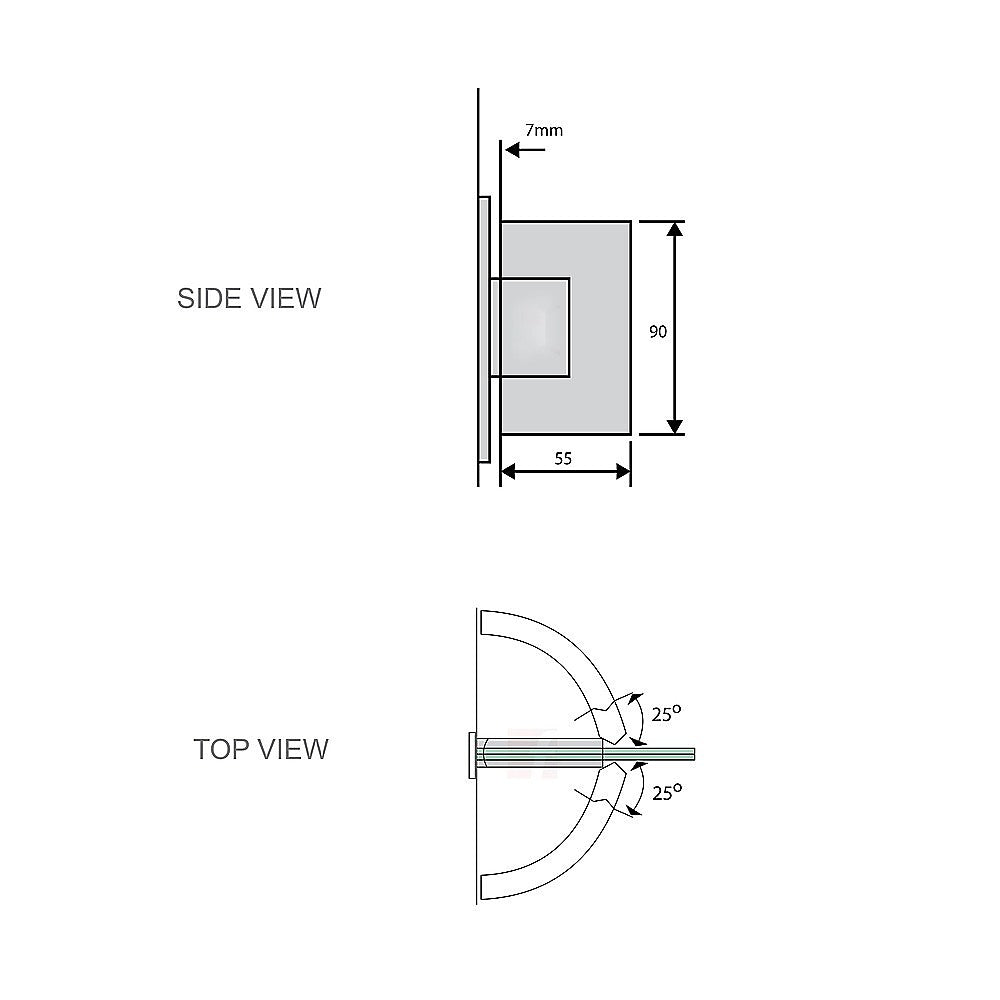 90cm Frameless Swing Bath Screen with Brushed Gunmetal Hardware