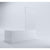 90cm Frameless Swing Bath Panel with White Hardware