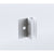 100cm Wall to Wall Frameless Shower Screen with White Brackets and SS Hinges, Square Knob Handle