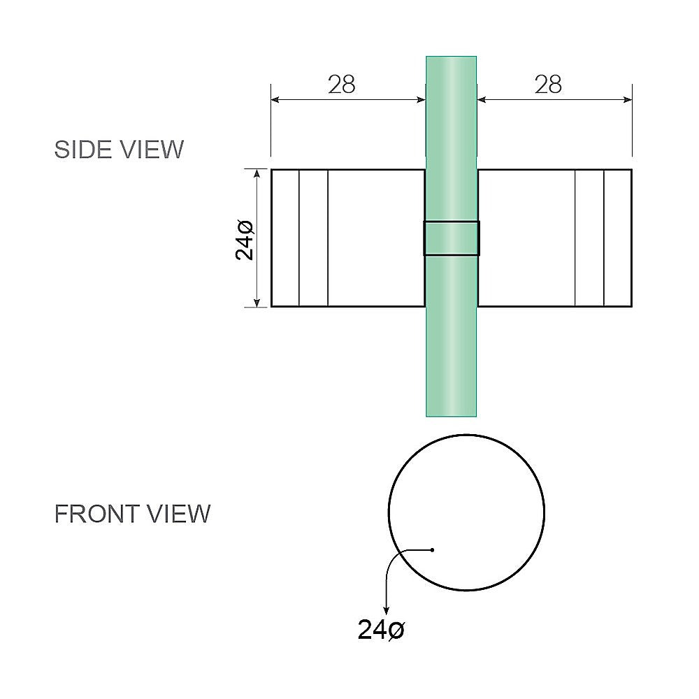 90cm Wall to Wall Frameless Shower Screen with Chrome Channel and SS Hinges , Round Knob Handle