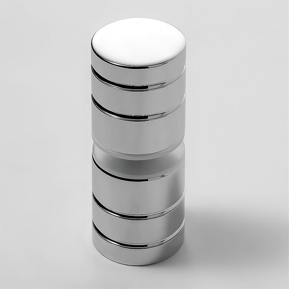 100cm Wall to Wall Frameless Shower Screen with Chrome Channel and SS Hinges , Round Knob Handle